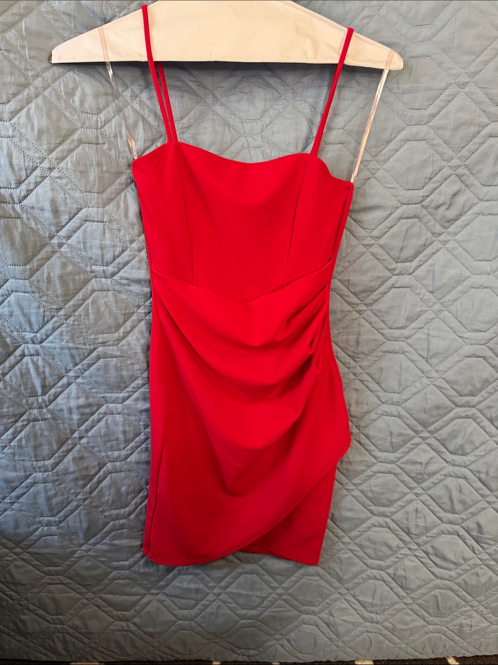 Windsor Red Spaghetti-Strap HOCO Dress